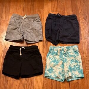 Cat & Jack Kids Shorts 4-Pack - Black, Navy, Gray, Teal Tie-Dye